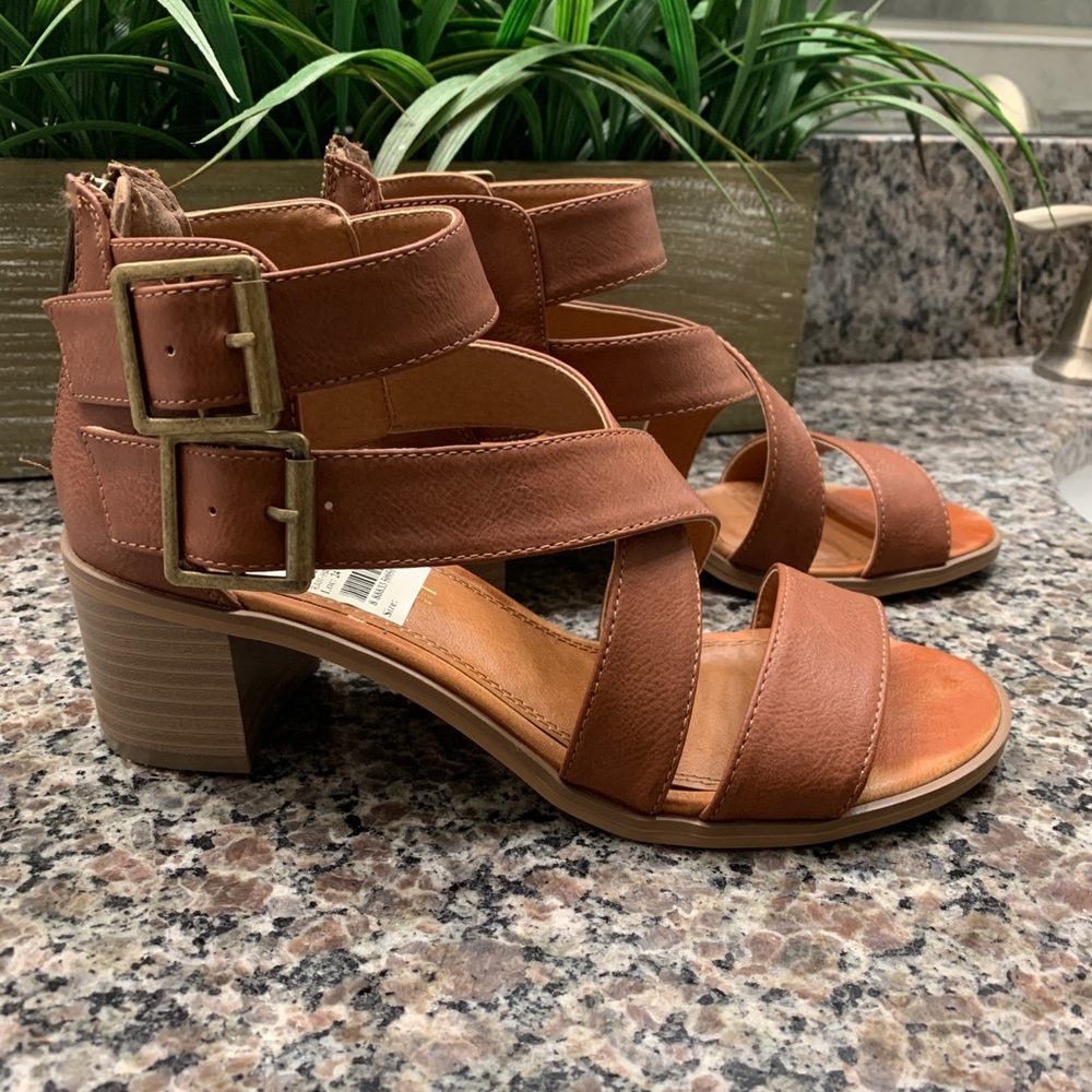 Rampage Heeled Sandals - Tan/Brown